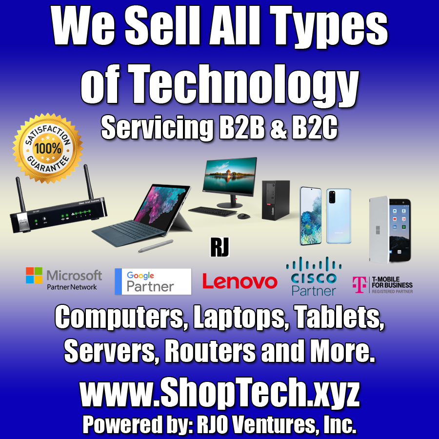 E-commerce Solutions: We Sell All Types of Technology Devices [RJOVenturesInc.com]