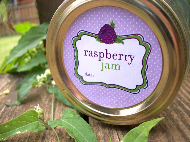 Cute Black Raspberry Jam mason jar labels