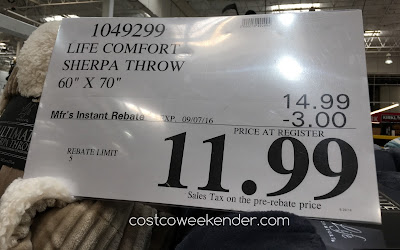 Deal for the Life Comfort Ultimate Sherpa Throw Blanket at Costco