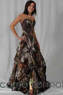 camouflage wedding dresses and tuxedos