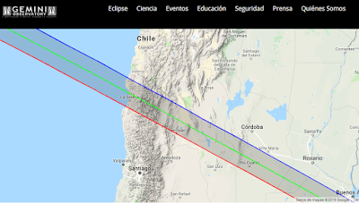  Trayectoria del Eclipse 2019-07-02