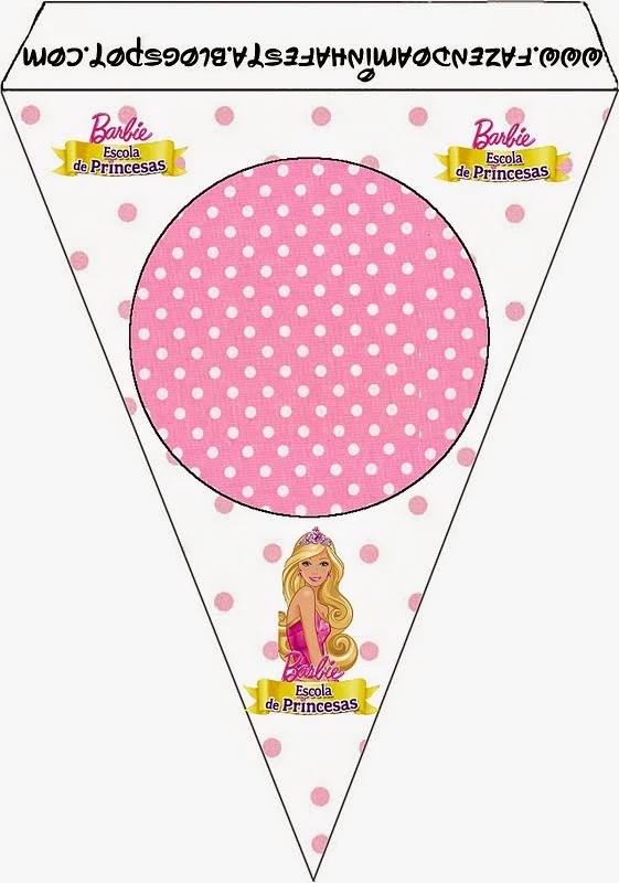 Barbie Princess School Free Printable Banner.