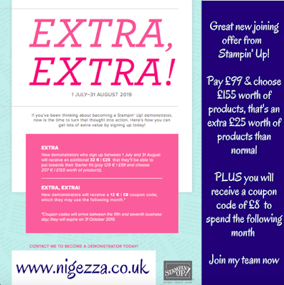 Nigezza Creates, Stampin' Up! Joining offer