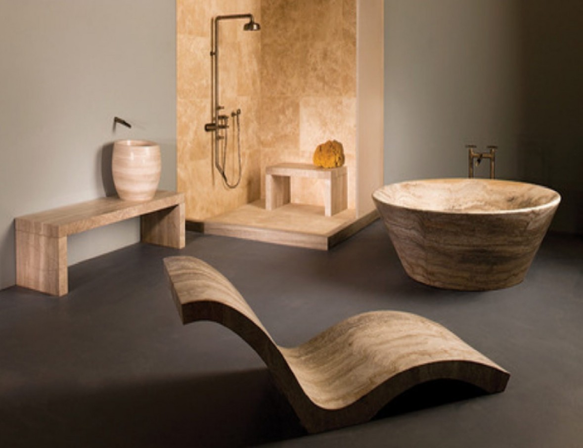 15 DESAIN BATHTUB NATURAL DARI BATU ALAM IDAMAN