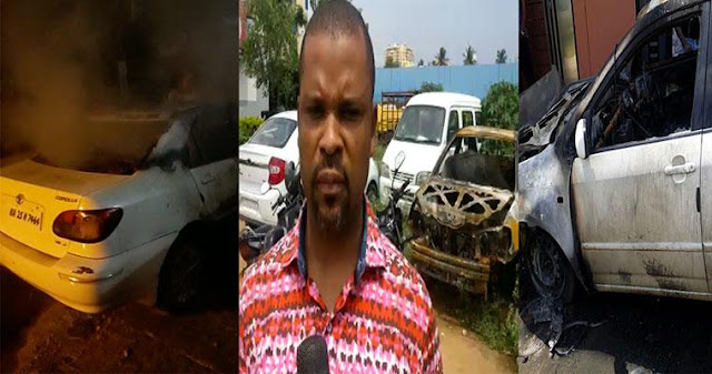 Photo: One dead, car razed as Nigerians clash over Biafra in Bengaluru, India