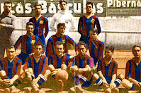 F. C. BARCELONA - Barcelona, España - Temporada 1920-21 - El F. C. BARCELONA, campeón de la Copa de Cataluña en 1921; en la foto, entre otros, Ricardo Zamora, Piera, Alcántara y Samitier