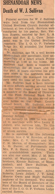 Obituary of William J. Sullivan  https://jollettetc.blogspot.com