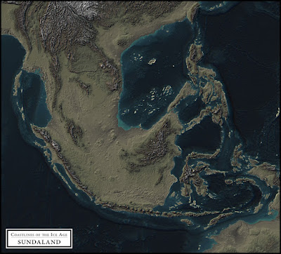 Sundaland, Asia sudoriental, hace 12000 años, 10.000 b.C.