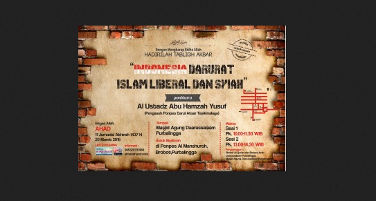 Hadirilah Tabligh Akbar "Indonesia Darurat Islam Liberal dan Syiah" di Purbalingga