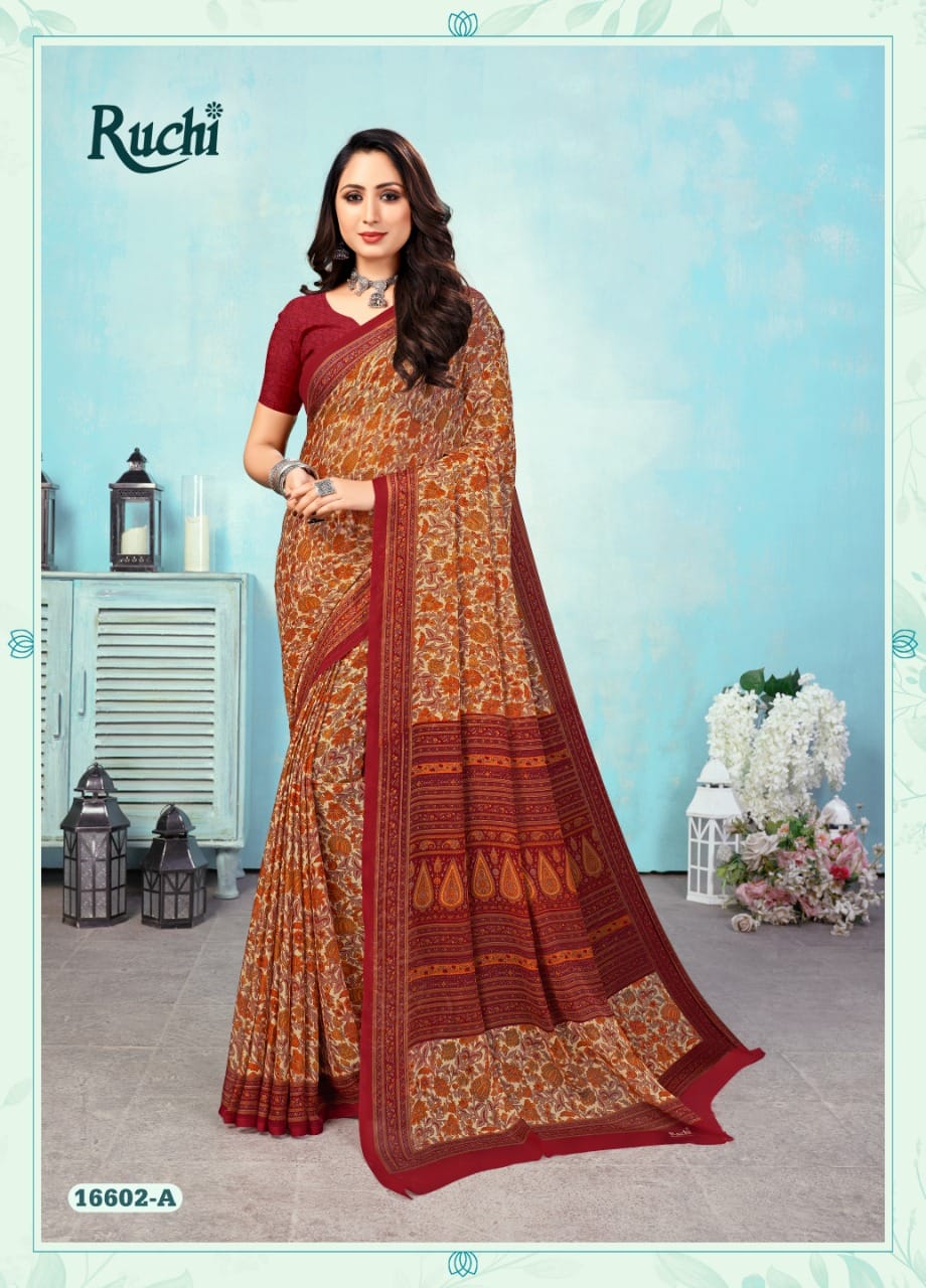 Ruchi Star Chiffon 78Th Edition Branded Sarees Catalog Lowest Price
