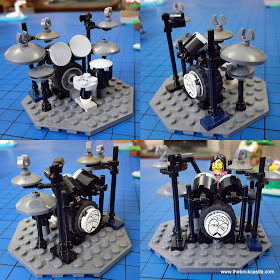 How to make a LEGO Drum Kit model cowbell hi hat