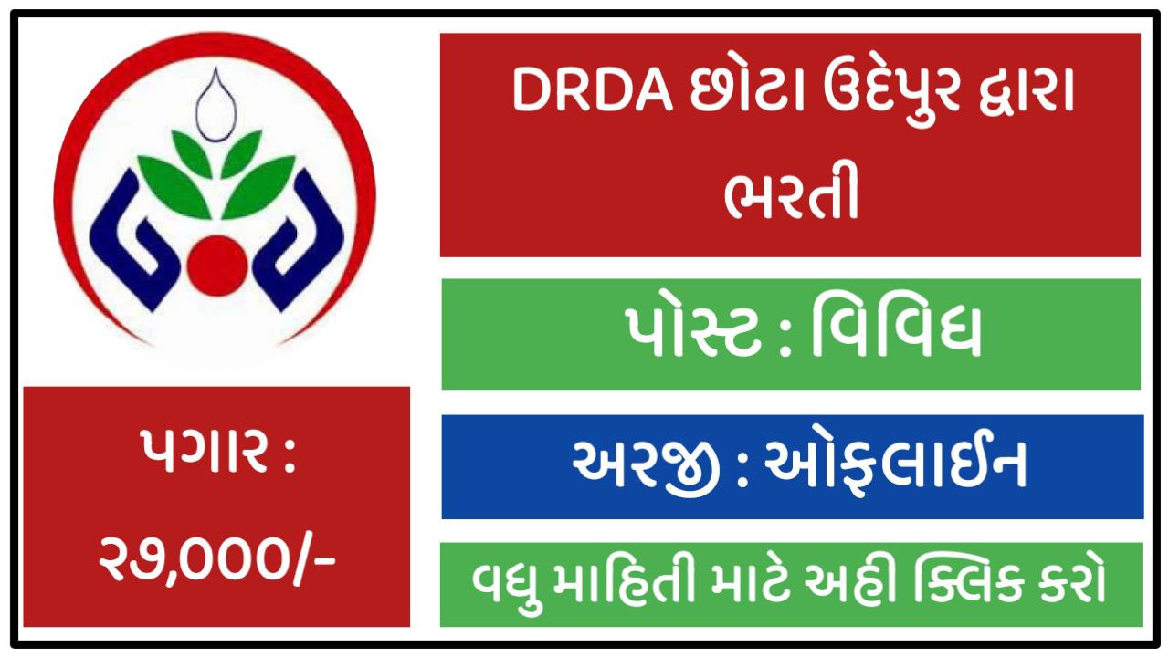 DRDA Chhota Udepur Recruitment 2022 For Coordinator