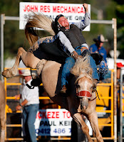 Cowboy Joel Taylor wins the Novice Bare Back event at the 2010 Queanbeyan Rodeo. Full size image available at Flickr