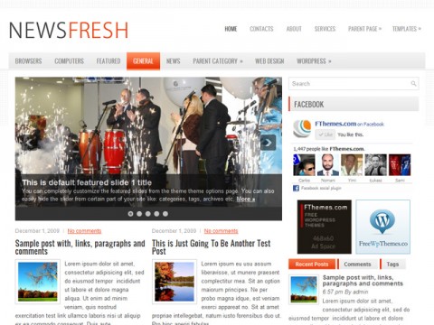 Free NewsFresh News/Magazine WordPress Theme