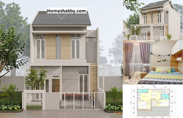 Desain dan Denah  Rumah  Modern Terbaru Ukuran 7 2 x 11 M 