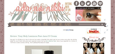 Ada Agupitan's Blog Ada No Nikki Web Design Layout