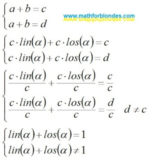 Different addition results. The linear angular functions. Blond math. Mathematics For Blondes.