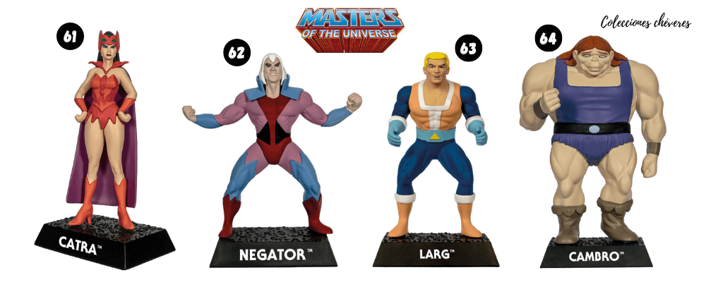 coleccion masters of the universe, Catra, Negator, Larg, Cambro