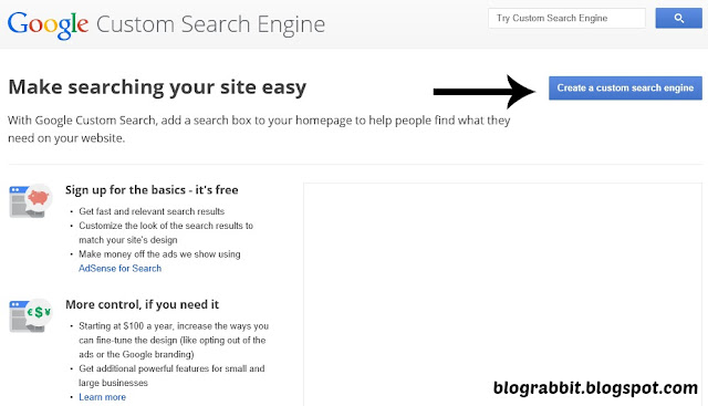 Install And Configure Google Custom Search In Blogger Blog Rabbit
