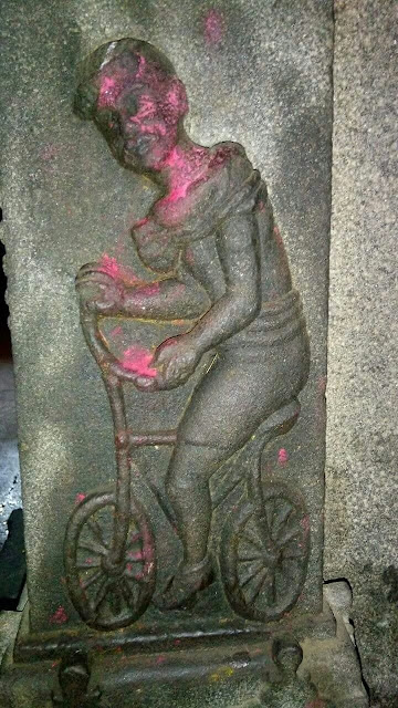 An Engraving of a Bicycle Discovered In Ancient Temple