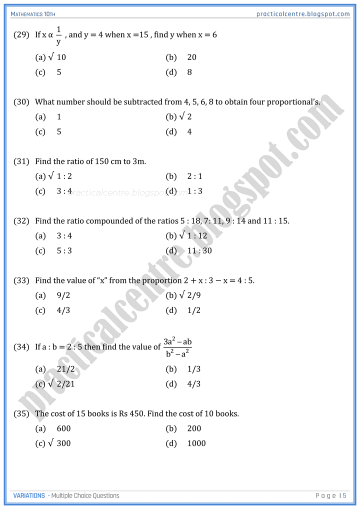 variations-mcqs-mathematics-10th