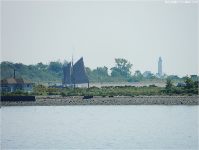 Vista del Boston Light desde Spectacle Island