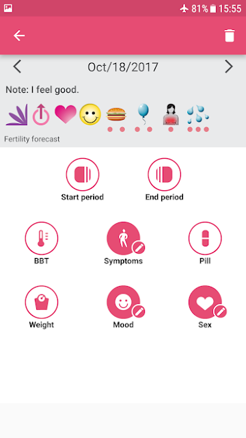 برنامج تقويم الدورة الشهرية والخصوبة للاندرويد