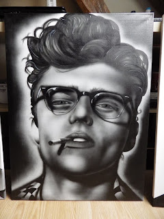 James DEAN Graffiti Airbrush on Canvas