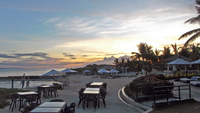 sunset view at Crimson Resort and Spa in Mactan Cebu