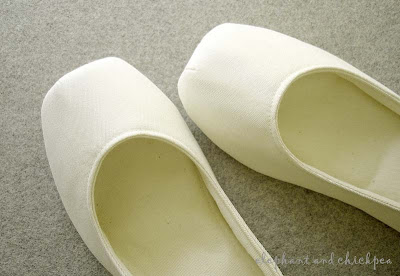 Ballerina Wedding Shoes on Elephant And Chickpea  Cream Ballet Flat Wedding House Shoes