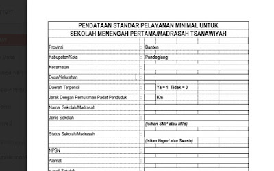 Instrumen Standar Pelayanan Minimum SMP/MTs