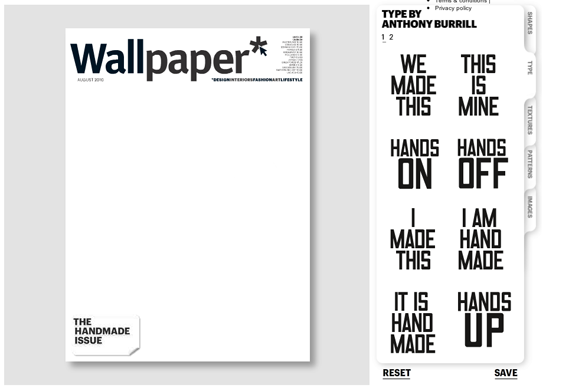 wallpaper magazine cover. wallpaper magazine logo. over