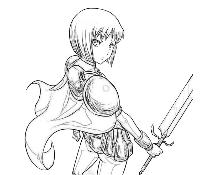 claymore-clare-character-coloring-pages