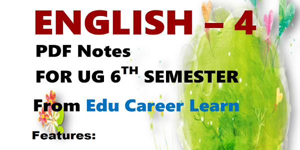 Kashmir University UG 6th Sem English PDF Notes