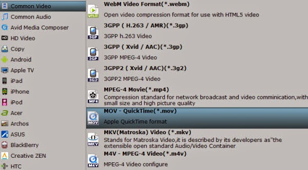 format for rip DVD to QuickTime MOV 