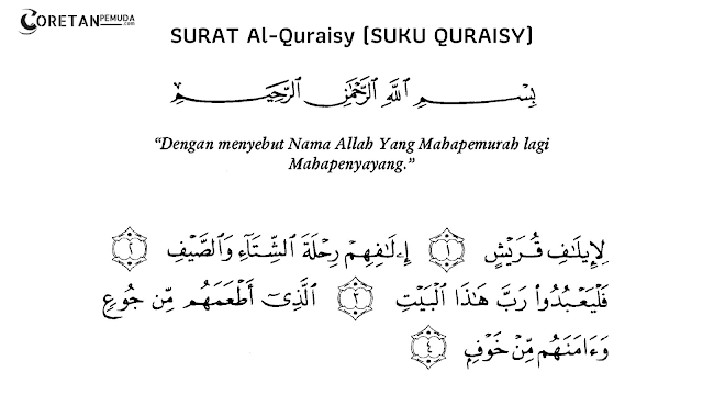 lafadz arab surah Al Quraisy