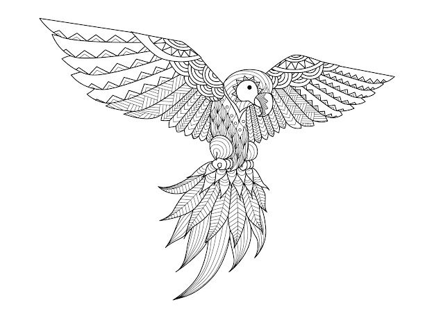 Zentangle  Coloring Pages For Adults  Coloringzentangleparrotbybimdeedee  Zentangle  Creations  Zentangle  Doodle Art