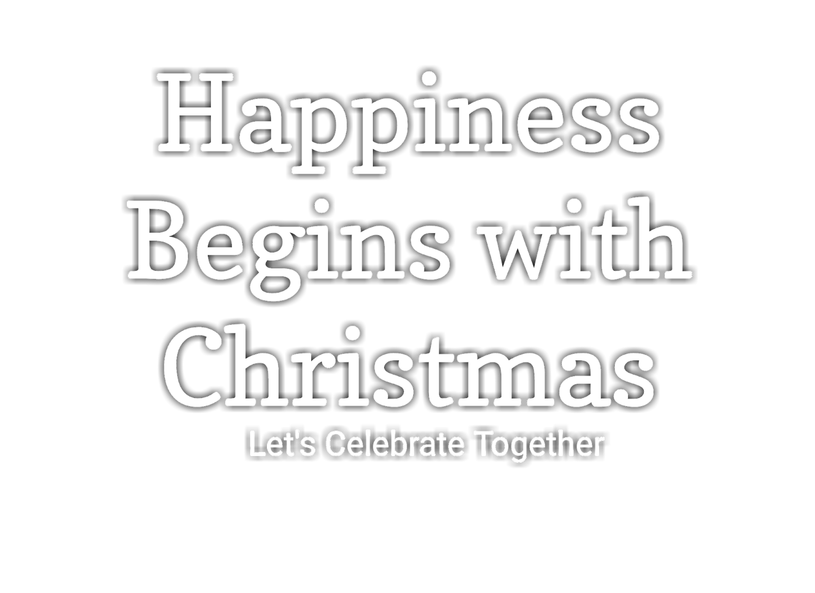 Download Happiness begins with christmas text png transparent ...