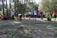 Arribem a una cruïlla de camins al Pla de Sant Martí on ens aturem breument per esmorzar i descansar