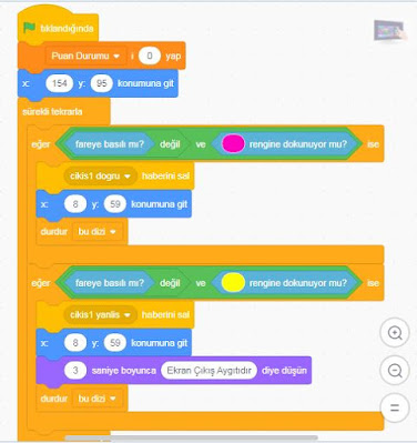 Bilgisayar Giriş ve Çıkış Donanım Birimleri Oyunu - Scratch Örnekleri