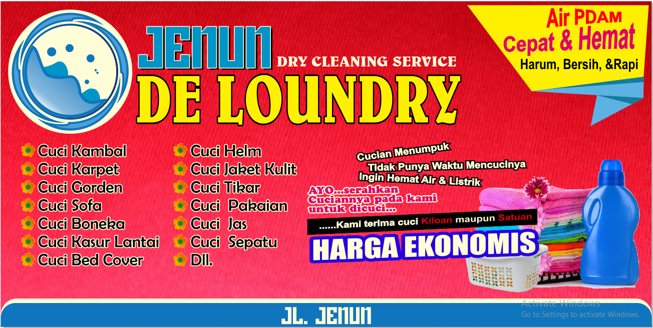 4 Contoh Desain  banner spanduk  laundry  CDR  terbaru 