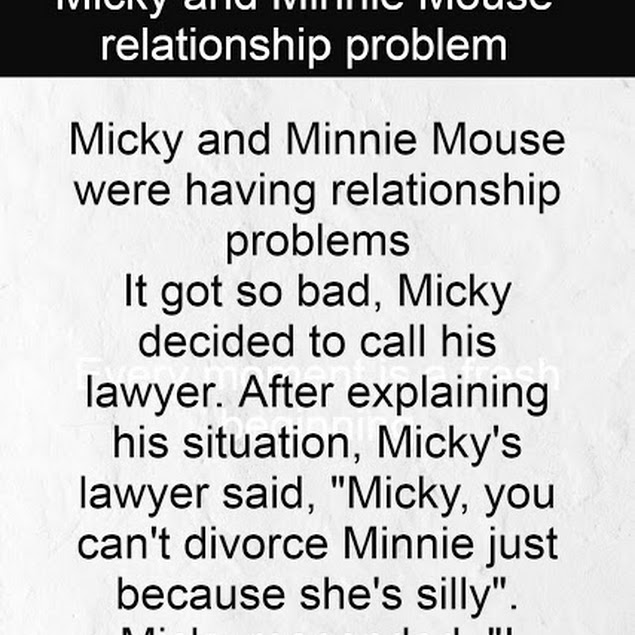 Micky and Minnie Mouse relationship problem