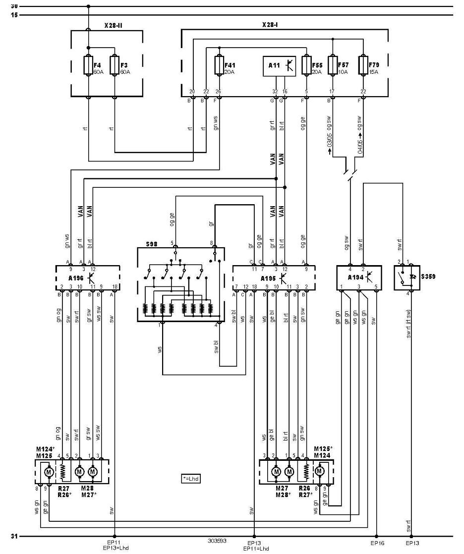 electric mirrors Ford Focus C-Max ~ Wiring Diagrams-Cars