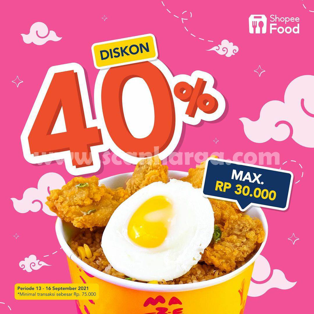 MAZERU Diskon 60% Khusus Pemesanan Via SHOPEEFOOD