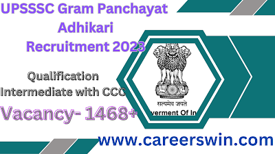 UP Gram Panchayat Adhikari VDO Recruitment 2023 Apply for 1468 Post- Careers Win
