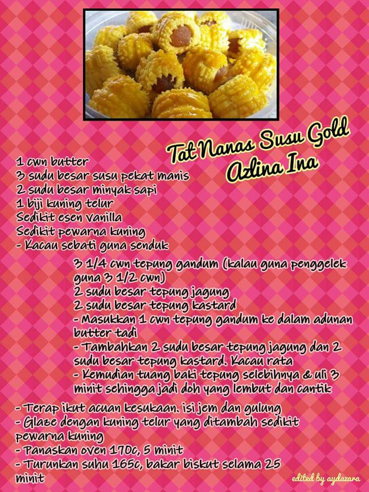 Mama Gojess: Resepi Tart Nenas Kerang