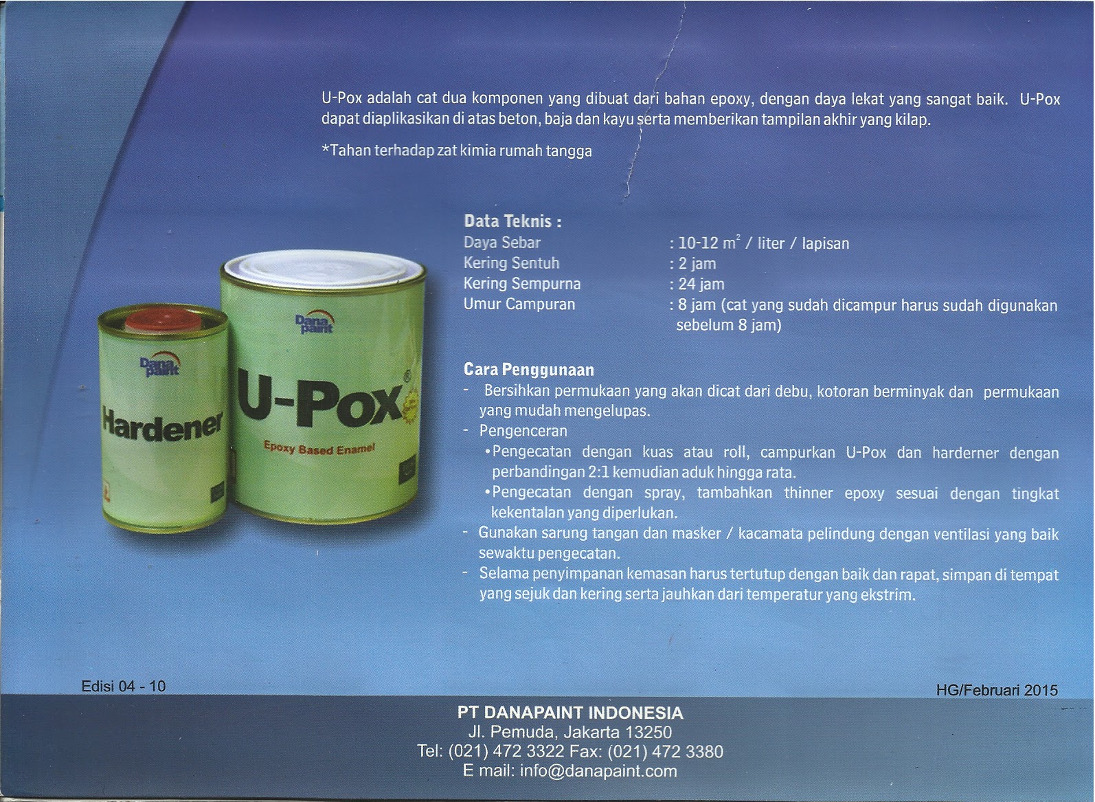  U  Pox  Cat Epoxy Lantai Dari Danapaint 