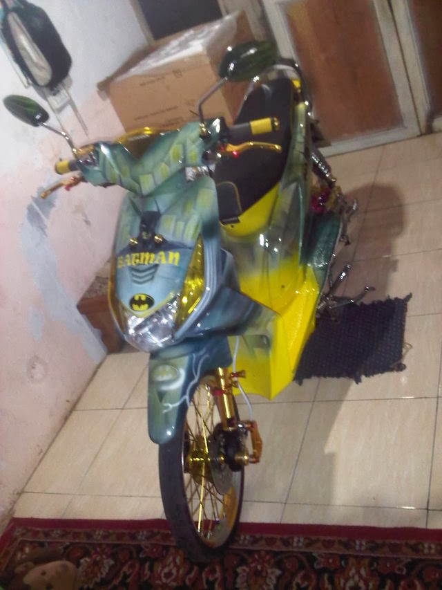 Gambar Modifikasi Honda BeAT Full Airbrush Terbaru 2014