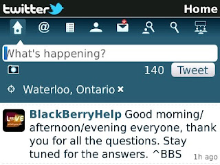 Twitter pour BlackBerry v1.1 Beta