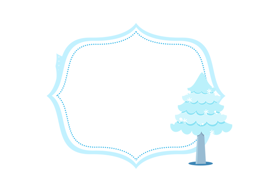Frozen Christmas in Blue Free Printable Image.